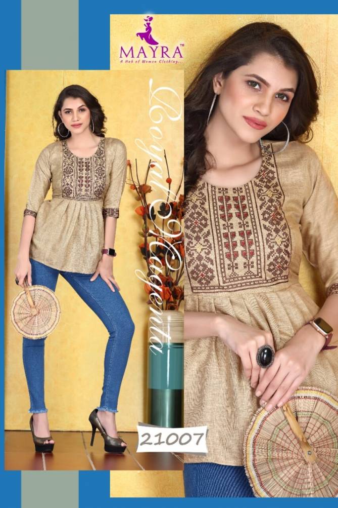 Mayra Sakshi Fancy Ethnic Wear Embroidery Ladies Top Collection